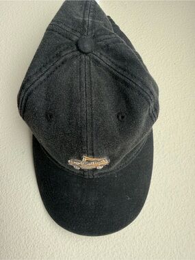 Black Kids Baseball Cap with Embroidered Car Patch